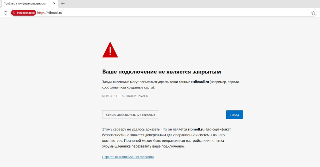 Ваше подключение не является закрытым - перейти на сайт Ваше подключение не является закрытым - перейти на сайт